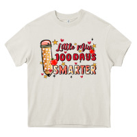 Cream little miss 100 days smarter Heavy Core Tee - MaliasSmallBusiness