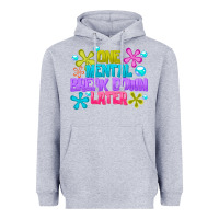Heather Grey one mental break dowm later Heavyweight Hoodie - CowhideDigitalArt
