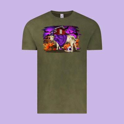 Charolais Bull Halloween Vintage Tee Designed By Ranaportraitstore