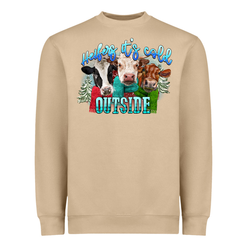 Heifers Its Cold Outside Heavyweight Sweatshirt by CowGirlArtShop | Teevron