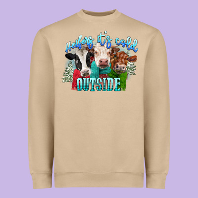 Heifers Its Cold Outside Heavyweight Sweatshirt Designed By Cowgirlartshop