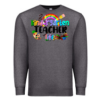 Charcoal Heather Kindergarten Teacher Life Premium Sweatshirt - LillyAllenDesigns