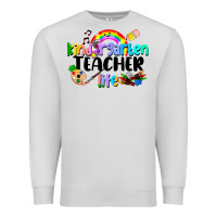 Dove Grey Kindergarten Teacher Life Premium Sweatshirt - LillyAllenDesigns