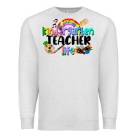 Oatmeal Heather Kindergarten Teacher Life Premium Sweatshirt - LillyAllenDesigns