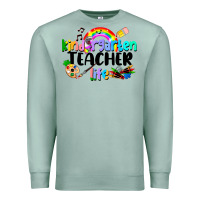 Seafoam Kindergarten Teacher Life Premium Sweatshirt - LillyAllenDesigns
