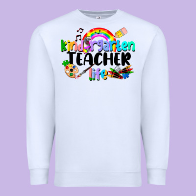 Kindergarten Teacher Life Premium Sweatshirt Designed By Lillyallendesigns