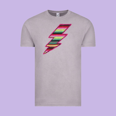 Pink Serape Lightning Vintage Tee Designed By Bettercallsaul