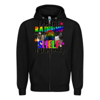 Black I am the rainbow sheep of the family Zipper Hoodie - FaDigitalArtStudio