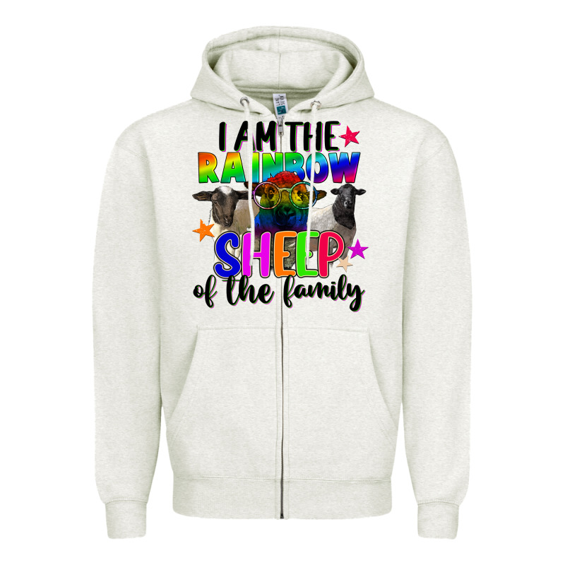 I Am The Rainbow Sheep Of The Family Zipper Hoodie by FaDigitalArtStudio | Teevron