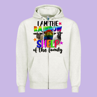 I Am The Rainbow Sheep Of The Family Zipper Hoodie Designed By Fadigitalartstudio