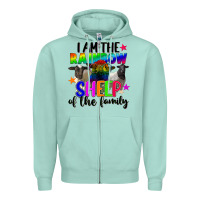 Seafoam I am the rainbow sheep of the family Zipper Hoodie - FaDigitalArtStudio