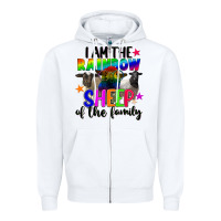 White I am the rainbow sheep of the family Zipper Hoodie - FaDigitalArtStudio