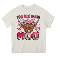 Cream you had me at moo Heavy Core Tee - MaliasSmallBusiness