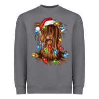 Storm christmas heifer cow gnome Heavyweight Sweatshirt - CowGirlArtShop