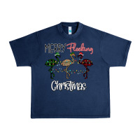 Navy Merry Flocking Christmas Urban Heavy Tee - Bettercallsaul