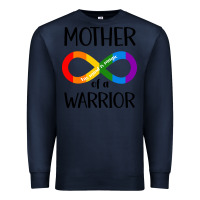 Navy Mother Of Warrior Premium Sweatshirt - CowhideDigitalArt