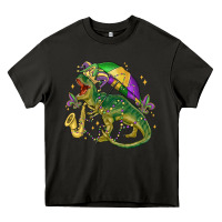 Asphalt mardi gras tree rex Heavy Core Tee - MaliasSmallBusiness