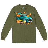 Army Green Fall Farm Truck Long Sleeve Tee - texasbilliewilder