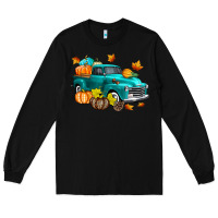 Black Fall Farm Truck Long Sleeve Tee - texasbilliewilder