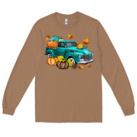 Toasted Coconut Fall Farm Truck Long Sleeve Tee - texasbilliewilder