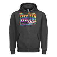 Charcoal Heather Free dad hugs pride Zipper Hoodie - FaDigitalArtStudio