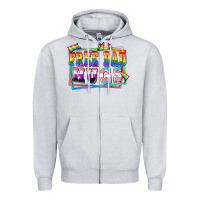 Heather Grey Free dad hugs pride Zipper Hoodie - FaDigitalArtStudio