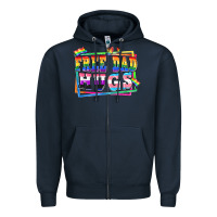 Navy Free dad hugs pride Zipper Hoodie - FaDigitalArtStudio