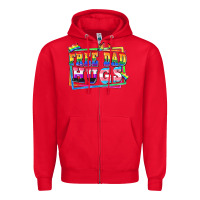 Red Free dad hugs pride Zipper Hoodie - FaDigitalArtStudio