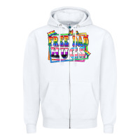 White Free dad hugs pride Zipper Hoodie - FaDigitalArtStudio