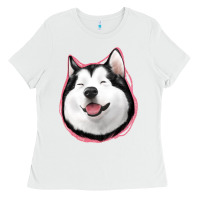 White husky Ladies Tee - Jasminsmagicworld