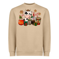 Mushroom cow coffee cups christmas Heavyweight Sweatshirt - CowGirlArtShop