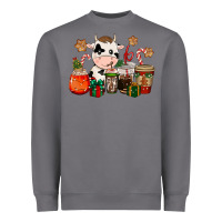 Storm cow coffee cups christmas Heavyweight Sweatshirt - CowGirlArtShop