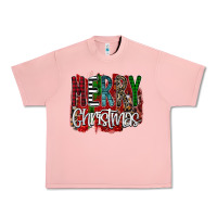 Salmon Merry Christmas Buffalo Plaid Leopard Urban Heavy Tee - Bettercallsaul