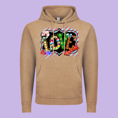 Love Frame Digital Valentines Day Vintage Hoodie Designed By Bettercallsaul