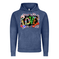 Vintage Denim love frame digital valentines day Vintage Hoodie - Bettercallsaul
