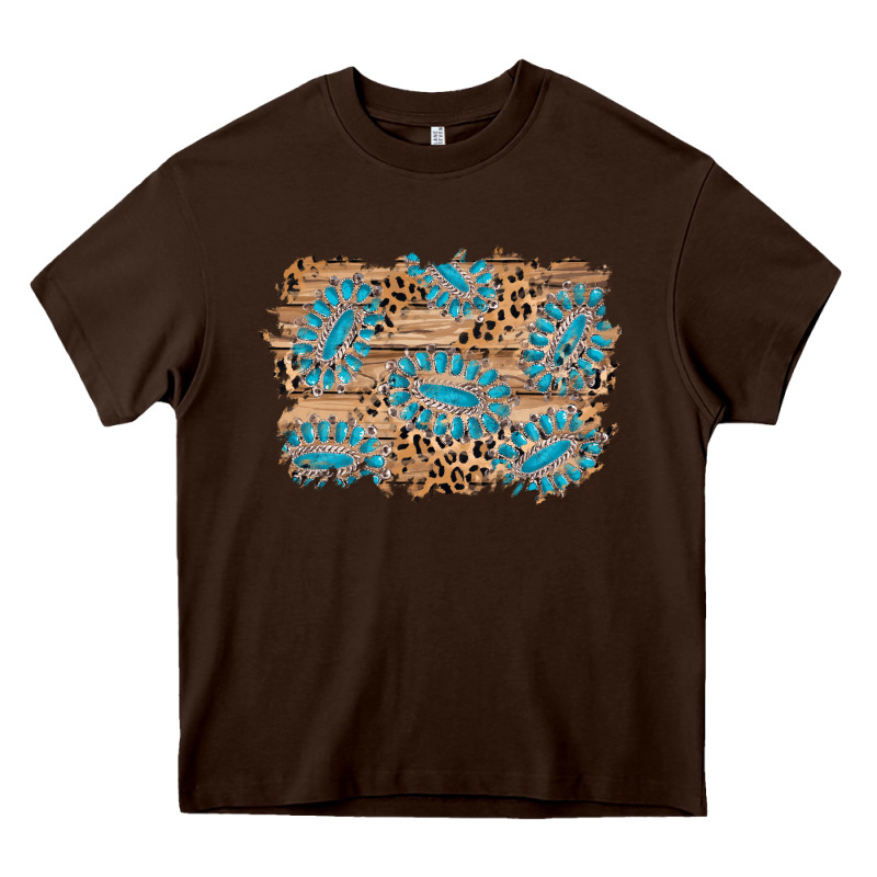 Gemstone Wood Leopard Background Heavy Core Tee by AdoDesignShop | Teevron