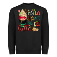 Black Fa la la la latte Heavyweight Sweatshirt - CowGirlArtShop