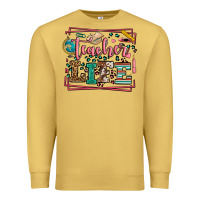 Antique Gold Teacher life leopard frame Premium Sweatshirt - LillyAllenDesigns