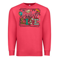 Cardinal Teacher life leopard frame Premium Sweatshirt - LillyAllenDesigns