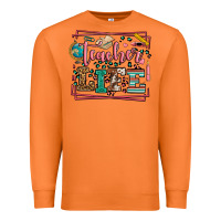 Carrot Teacher life leopard frame Premium Sweatshirt - LillyAllenDesigns