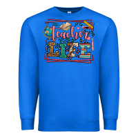 True Royal Teacher life leopard frame Premium Sweatshirt - LillyAllenDesigns