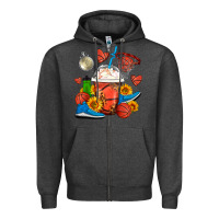 Charcoal Heather Basketball Frappe Coffee Zipper Hoodie - FaDigitalArtStudio