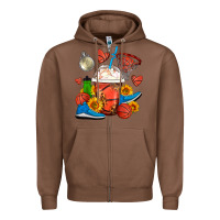 Chestnut Basketball Frappe Coffee Zipper Hoodie - FaDigitalArtStudio