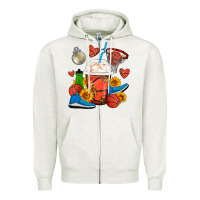 Basketball Frappe Coffee Zipper Hoodie | Teevron