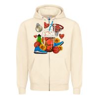 Sandshell Basketball Frappe Coffee Zipper Hoodie - FaDigitalArtStudio