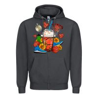 Smoke Basketball Frappe Coffee Zipper Hoodie - FaDigitalArtStudio