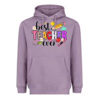 Lavender iBest Teacher Ever Heavyweight Hoodie - CowhideDigitalArt