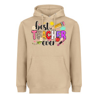 Mushroom iBest Teacher Ever Heavyweight Hoodie - CowhideDigitalArt