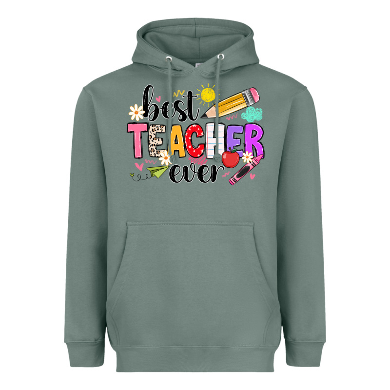 Ibest Teacher Ever Heavyweight Hoodie by CowhideDigitalArt | Teevron