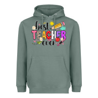 Sage iBest Teacher Ever Heavyweight Hoodie - CowhideDigitalArt